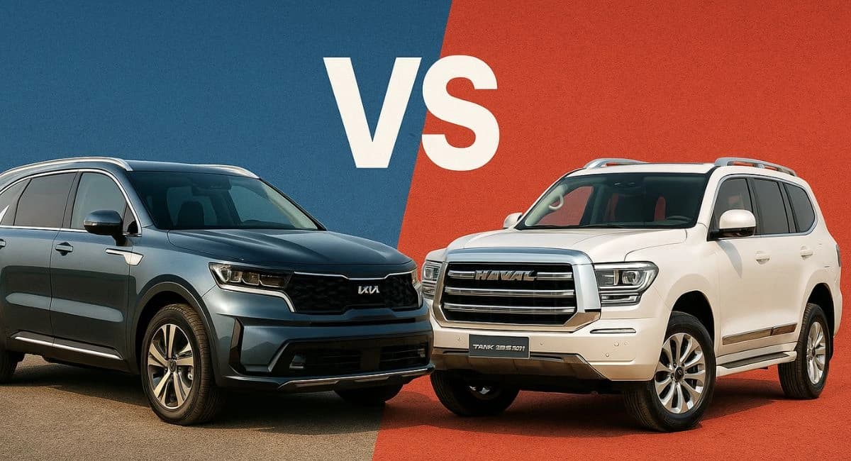 Kia Sorento Hybrid vs. GWM Haval Tank 500 HEV: Premium Hybrid SUVs Face Off in Pakistan