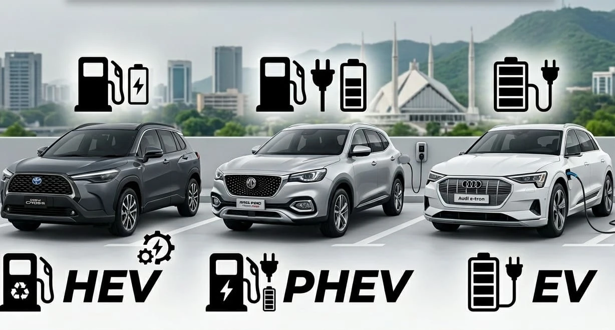PHEV vs HEV vs EV in Pakistan: What Buyers Should Check Before the New Auto Policy Settles